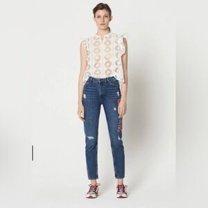 Sandro Hortense Distressed "Happening" Jeans